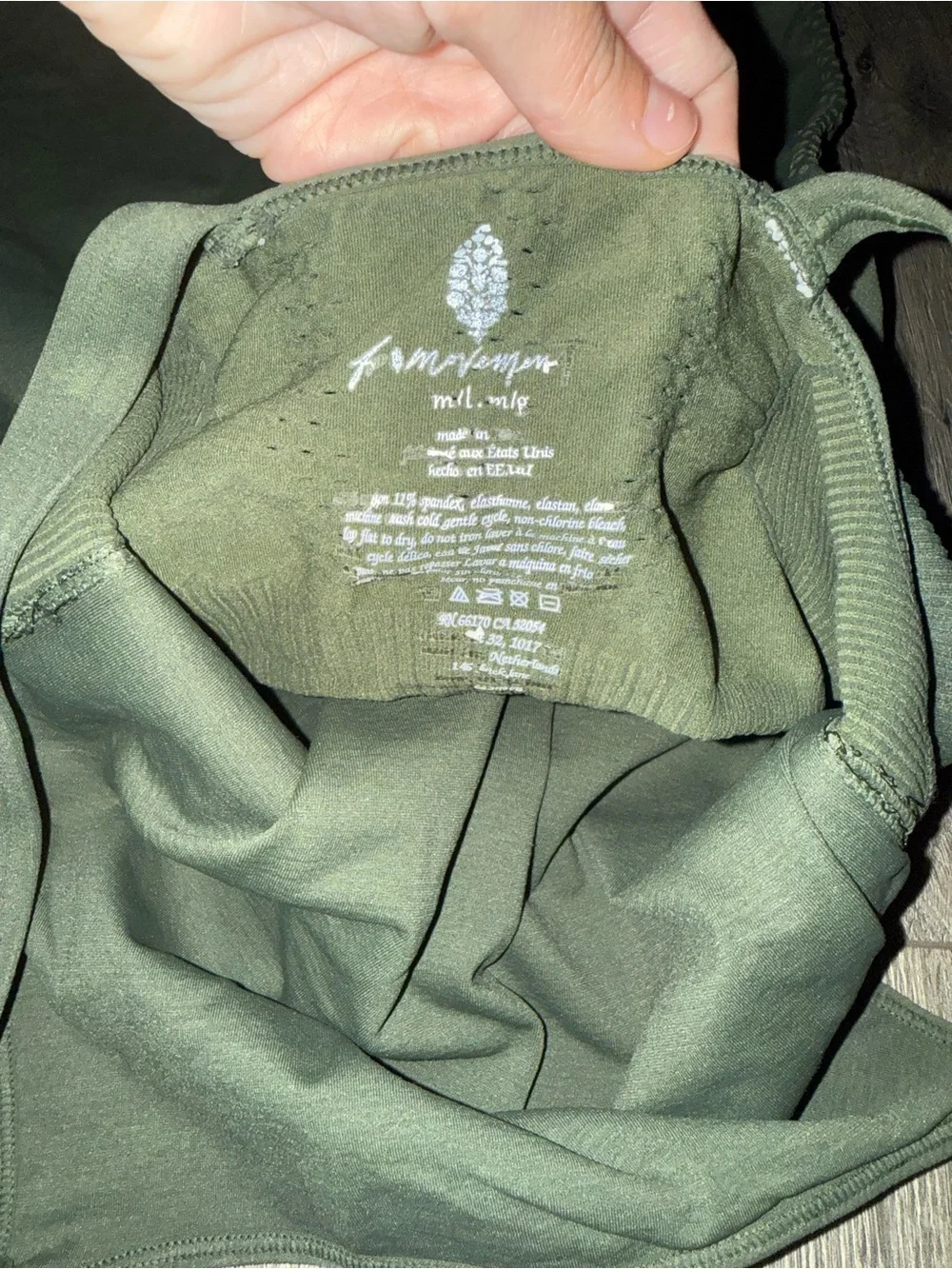 Free People Olive Ribbed Athletic Tank Romper